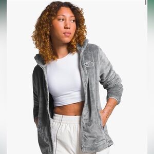 The North Face Women’s Osito Full Zip Fleece Jacket Grey Size Medium